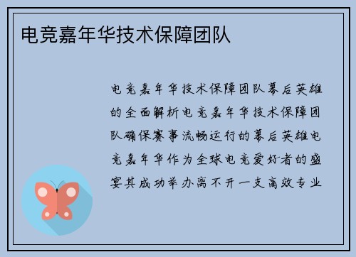 电竞嘉年华技术保障团队